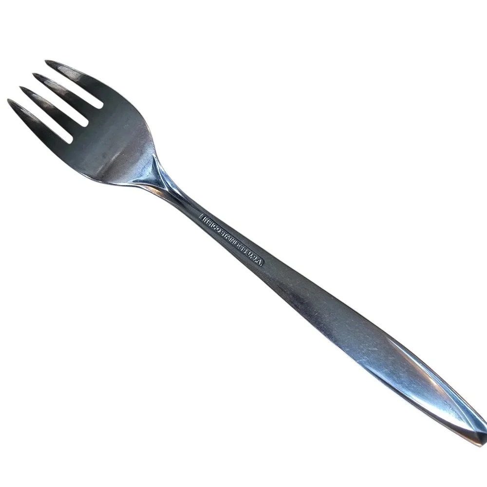 New Dawn Insico USA Silverware‎ Fork Monogram C Mid-Century Modern 6.25 Inch